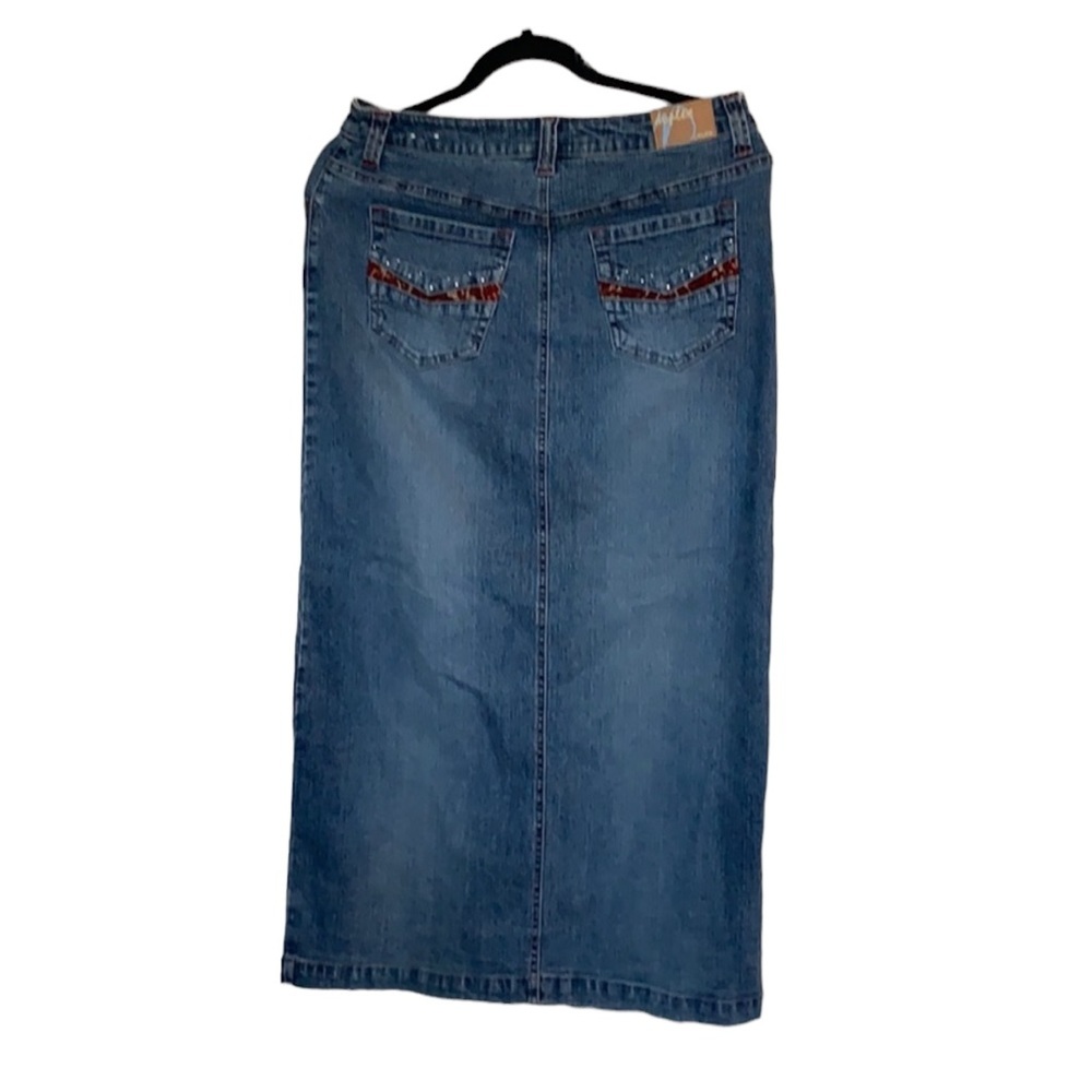 Vintage Denim Jean maxi skirt trendy size 8